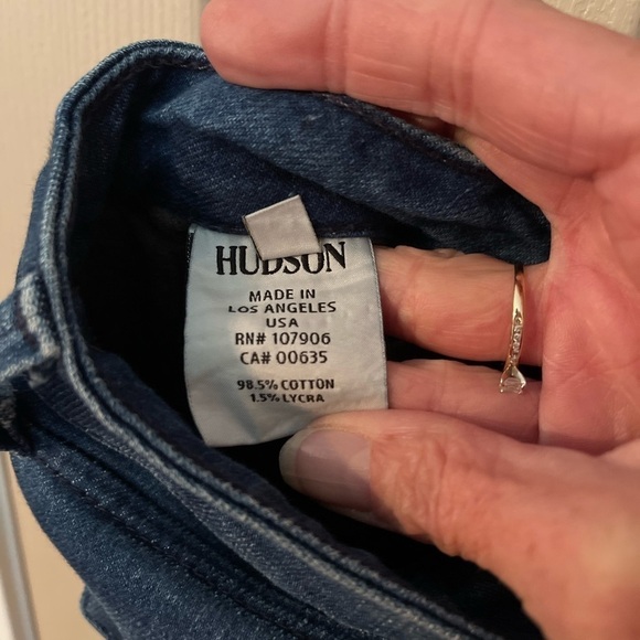 Hudson Bacara Crop Straight Cuffed medium wash jeans. - Picture 8 of 10
